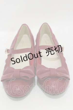 画像: axes femme kawaii / ローヒールリボンパンプス  L(24.5cm) レッド H-25-08-11-032-AX-SH-NS-ZH