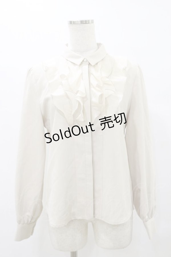画像1: an another angelus / シアーラッフルフリルシャツ Free IVORY H-25-08-11-048-CA-BL-NS-ZH (1)