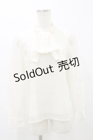 画像: an another angelus / シアー変形ボウタイブラウス Free IVORY H-25-08-11-049-CA-BL-NS-ZH