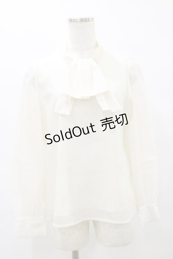 画像1: an another angelus / シアー変形ボウタイブラウス Free IVORY H-25-08-11-049-CA-BL-NS-ZH (1)