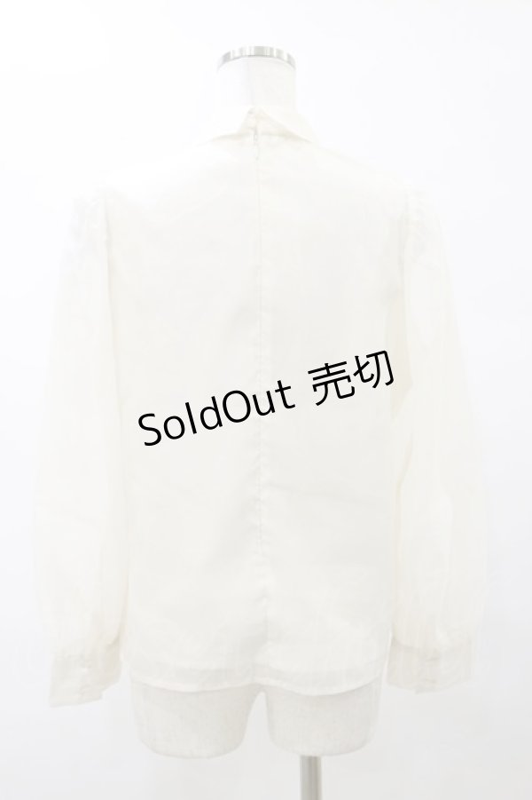 画像2: an another angelus / シアー変形ボウタイブラウス Free IVORY H-25-08-11-049-CA-BL-NS-ZH (2)