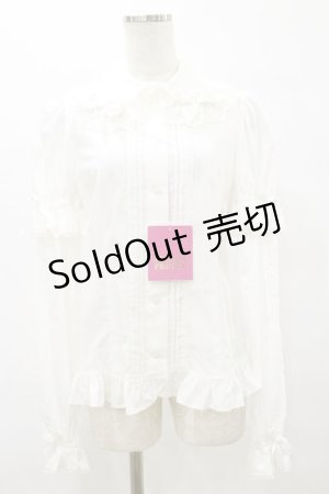 画像: Angelic Pretty / シンプルピンタック付け袖ブラウス Free オフ H-25-08-11-051-AP-BL-NS-ZH