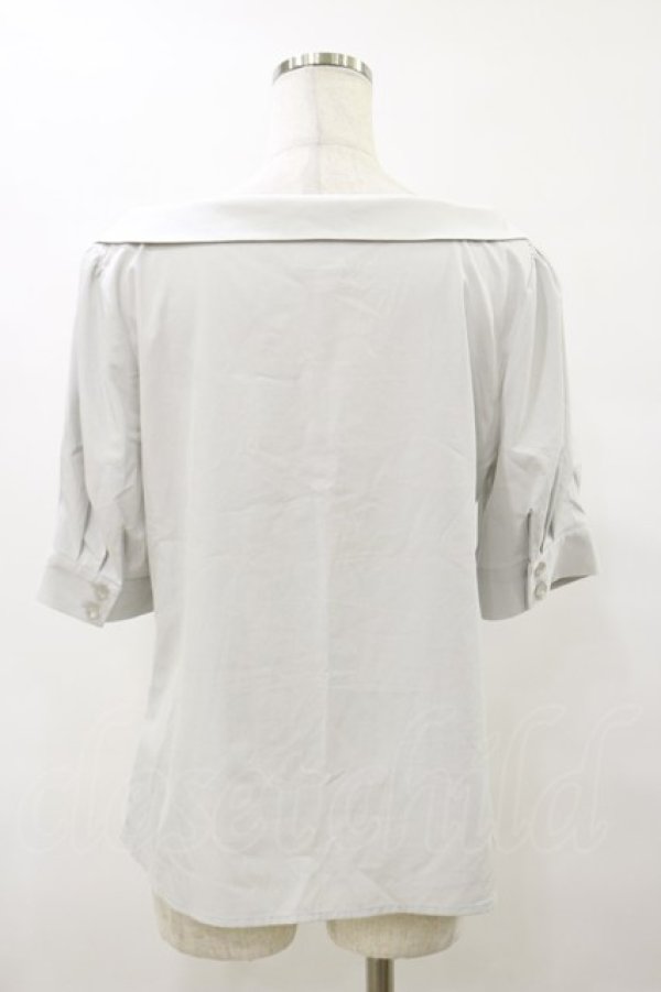 画像2: F&A / 衿付きオフショルシャツ Free L/GRAY H-25-08-12-048-LO-BL-NS-ZH (2)