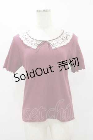 画像: axes femme / レース衿プルオーバー M ワイン H-25-08-12-050-AX-TO-NS-ZH