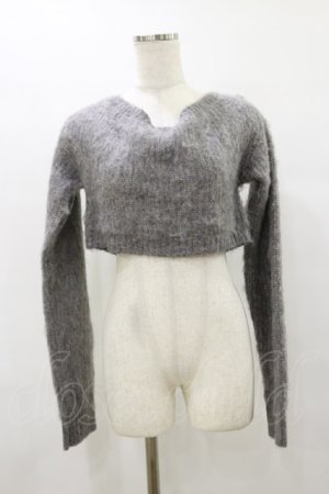 画像: Melt the lady / クロップドトップス Free グレー H-25-08-12-051-PU-TO-NS-ZH