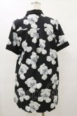 画像2: DearMyLove / くま柄シャツワンピース  M ブラック H-25-08-12-060-EL-OP-NS-ZH (2)