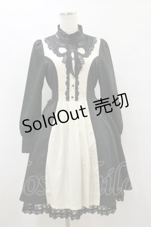 画像: axes femme kawaii / リボンレースブロッキングワンピース M ブラック H-25-08-12-061-AX-OP-NS-ZH