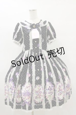 画像: metamorphose / すみれのブーケ半袖ワンピース サイズ1 ブラック H-25-08-12-067-ME-OP-NS-ZH