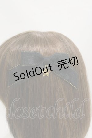 画像: Angelic Pretty / Jewel Starリボンクリップ  ブラック H-25-08-12-009-AP-AC-NS-ZH