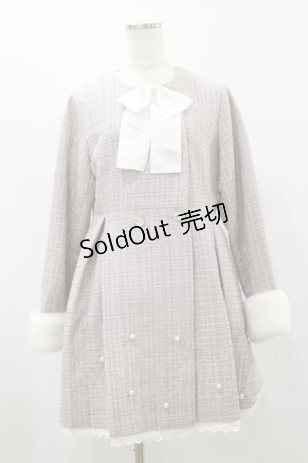 画像1: Ank Rouge / ツイードドーリーコート M ピンク H-25-08-12-070-CA-CO-NS-ZT-C068 (1)