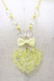 画像1: Angelic Pretty / トッピングハートネックレス  イエロー H-25-08-12-016-AP-AC-NS-ZH (1)