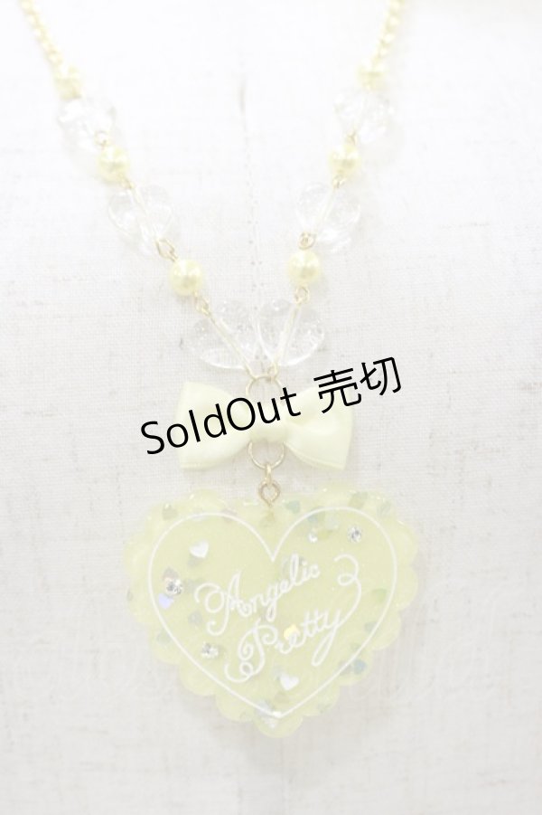 画像1: Angelic Pretty / トッピングハートネックレス  イエロー H-25-08-12-016-AP-AC-NS-ZH (1)