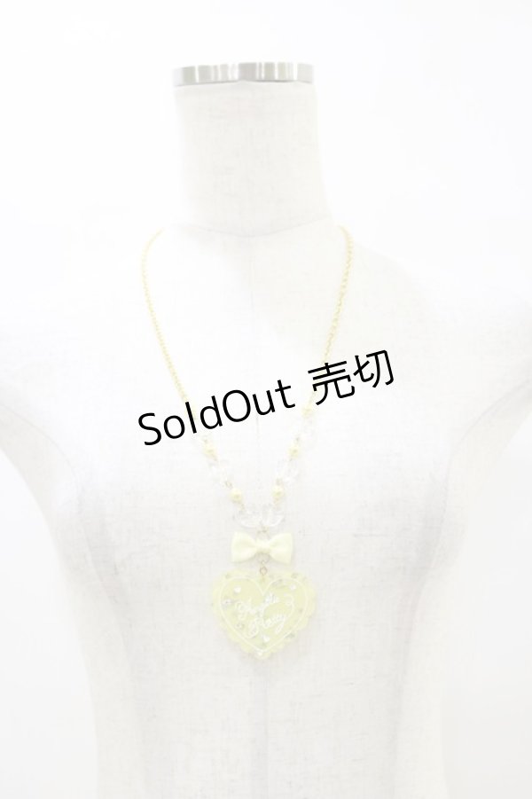 画像2: Angelic Pretty / トッピングハートネックレス  イエロー H-25-08-12-016-AP-AC-NS-ZH (2)