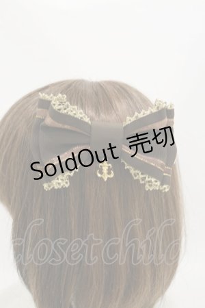 画像: Angelic Pretty / 百合の紋章グログランバレッタ  ブラウン H-25-08-12-003-AP-AC-NS-ZH