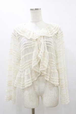 画像: Miss Point（海外ロリータブランド） / Cat Rose Teaカーディガン L 生成り H-25-08-12-036-EL-TO-NS-ZH
