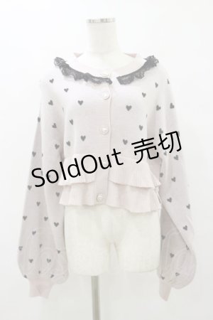 画像: Princess Melody / ハート柄ショートカーディガン Free ピンク/ブラック H-25-08-12-038-EL-TO-NS-ZH
