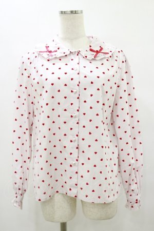 画像: Nile Perch / ハートドットブラウス Free ピンク/レッド H-25-08-12-045-LO-BL-NS-ZH