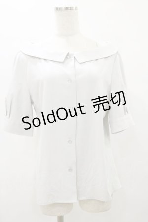 画像: F&A / 衿付きオフショルシャツ Free L/GRAY H-25-08-12-048-LO-BL-NS-ZH