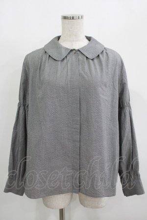 画像: Jane Marple / ドミトリーカラーブラウス  black check H-25-08-13-044-JM-BL-KB-ZH