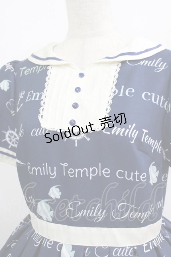 画像5: Emily Temple cute / MARINEロゴワンピース  ネイビー H-25-12-15-1003-ET-OP-KB-ZT033 (5)