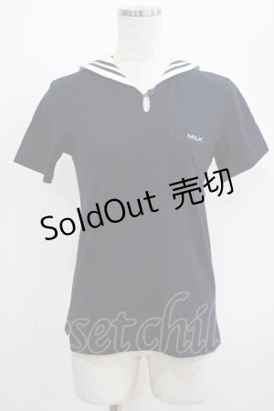 画像: MILK / セーラーカラートップス  ネイビー H-25-08-13-055-ML-TO-KB-ZH