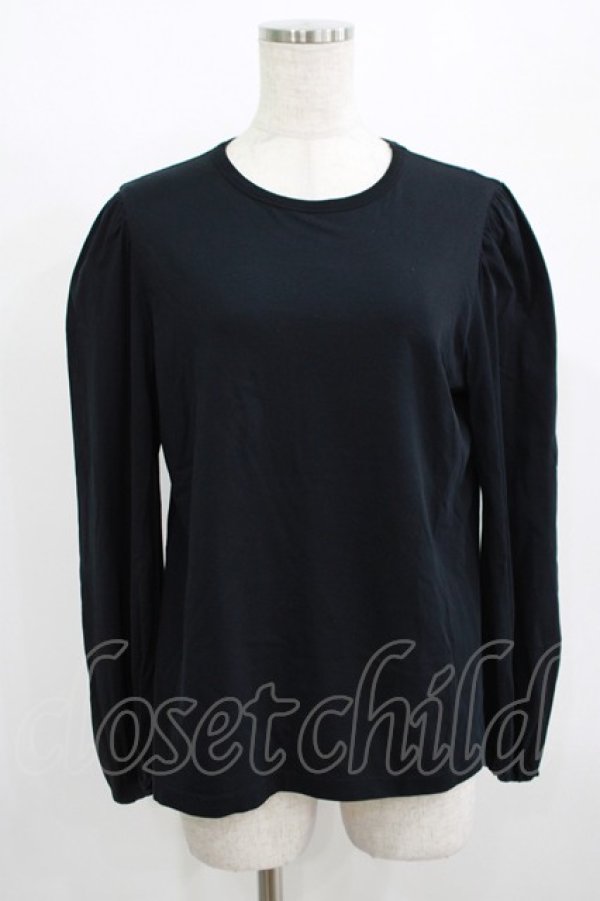 画像1: Jane Marple Dans Le Salon / Puffy sleeve pullover  ネイビー H-25-08-13-057-JM-TO-KB-ZH (1)