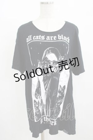 画像: KILL STAR / プリント半袖カットソー S 黒 H-25-08-13-060-SL-TO-KB-ZH