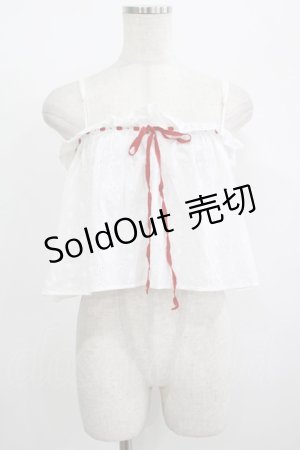 画像: Katie / SUMMER HEROINE camisole  WHITE×RED H-25-08-13-063-LO-TO-KB-ZH