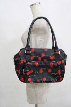 画像: Jane Marple / Skipping cherries bag  ブラック H-25-08-13-064-JM-BG-KB-ZH