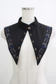 画像1: Ozz oneste / 秋薔薇付け襟  黒×青 H-25-08-13-067-OO-ZA-KB-ZH (1)