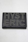 画像1: HYSTERIC GLAMOUR / ロゴスタッズ折りたたみウォレット  黒 H-25-08-13-069-PU-ZA-KB-ZH (1)