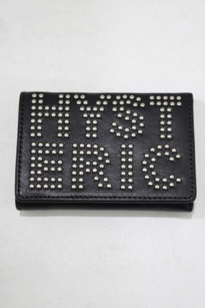 画像: HYSTERIC GLAMOUR / ロゴスタッズ折りたたみウォレット  黒 H-25-08-13-069-PU-ZA-KB-ZH