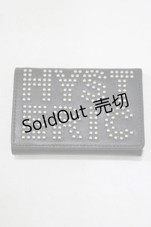 画像: HYSTERIC GLAMOUR / ロゴスタッズ折りたたみウォレット  黒 H-25-08-13-069-PU-ZA-KB-ZH