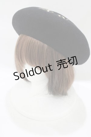 画像: MILKBOY / CLOCKEDベレー  ブラック×ゴールド H-25-08-13-077-MB-AC-KB-ZH