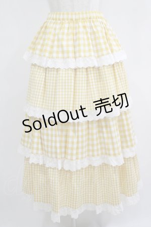 画像: Candy Stripper / ETERNAL JOURNEY TIEREDスカート 2 イエロー H-25-08-13-014-PU-SK-KB-ZH