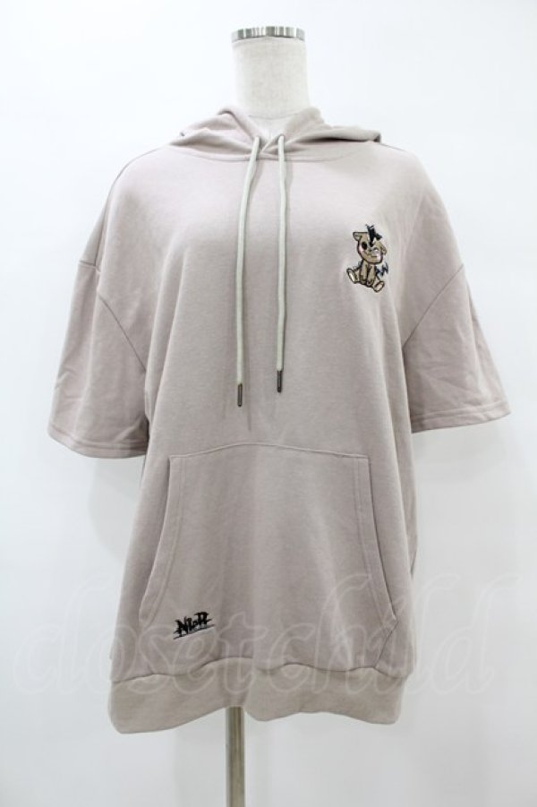 画像1: NieR Clothing / 半袖プルパーカー  ベージュ H-25-08-14-040-PU-TO-KB-ZT493 (1)