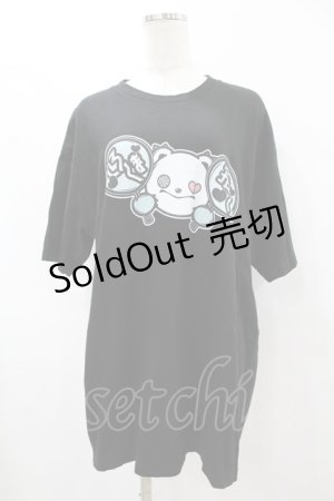画像: NieR Clothing / プリント半袖CUTSEW XL 黒 H-25-08-14-044-PU-TO-KB-ZH