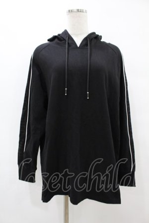 画像: NieR Clothing / ロゴプリントプルパーカー  黒 H-25-08-14-048-PU-TO-KB-ZH