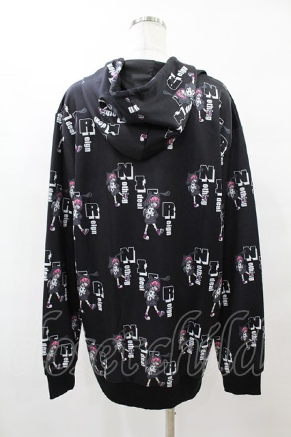画像2: NieR Clothing / プリントプルパーカー  黒 H-25-08-14-050-PU-TO-KB-ZH (2)