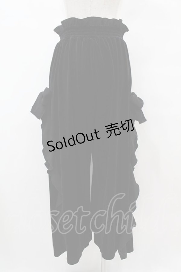 画像2: MILK / ベロアパンツ  ブラック H-25-08-14-004-ML-PA-KB-ZH (2)