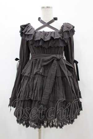 画像: Vallee lys / Coquelicot Dress -gauze-  グレー H-25-08-14-005-0-OP-KB-ZH