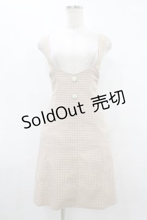 画像: Fi.n.t / サスペンダー付きハイウエストチェックミニスカート Free ORANGE×WH H-25-08-14-1024-CA-SK-NS-ZH