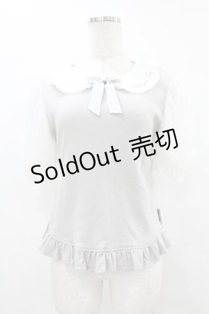 画像: Angelic Pretty / ロゴ刺繍カラー半袖カットソー Free グレー H-25-08-14-1033-AP-TO-NS-ZH