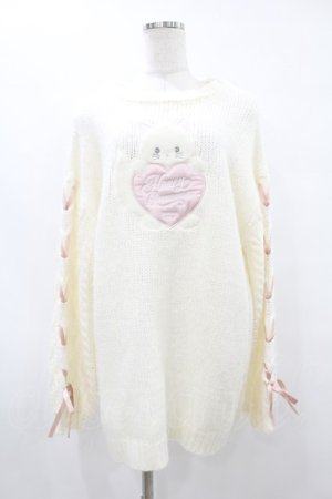 画像: Honey Cinnamon / Honeyアップリケニットワンピース Free オフ H-25-08-14-1036-LO-OP-NS-ZH