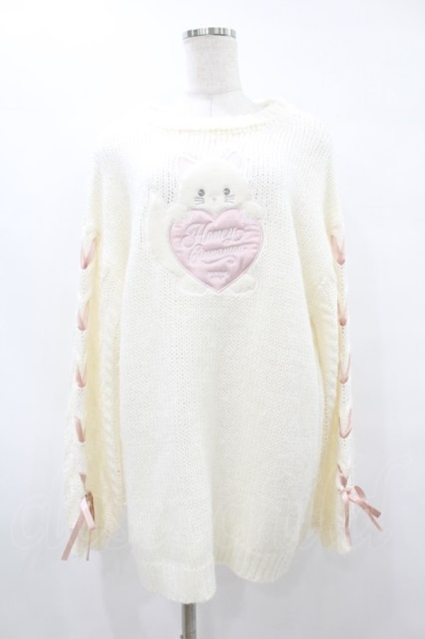 画像1: Honey Cinnamon / Honeyアップリケニットワンピース Free オフ H-25-08-14-1036-LO-OP-NS-ZH (1)