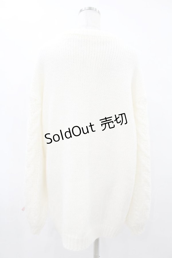 画像2: Honey Cinnamon / Honeyアップリケニットワンピース Free オフ H-25-08-14-1036-LO-OP-NS-ZT493 (2)