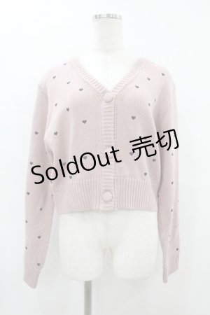 画像: evelyn / ハート刺繍カーディガン Free ピンク/ブラック H-25-08-14-1040-LO-TO-NS-ZH