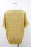画像2: axes femme / ラメボーダーニットトップス M マスタード H-25-08-14-1041-AX-TO-NS-ZH (2)