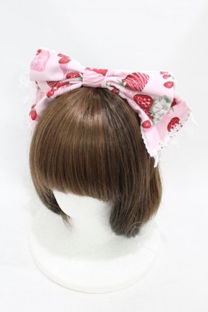 画像: Angelic Pretty / おめかしBerryカチューシャ  ピンク H-25-08-14-1048-AP-AC-NS-ZH