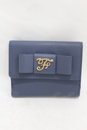 画像: Maison de FLEUR / オペラリボンウォレット  ブルー H-25-08-14-1053-LO-ZA-NS-ZH